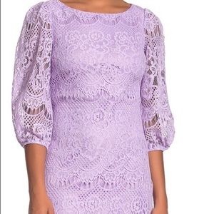 Eliza J – Balloon Sleeve Lace Shift Dress 0P